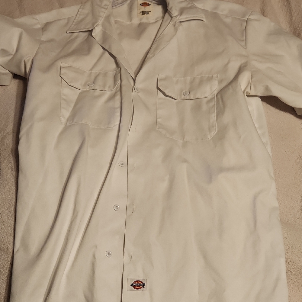 Dickies White Short Sleeve Work Shirt - Picture 5 of 5